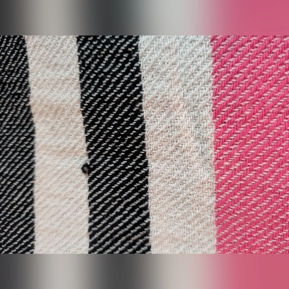 Victoria's Secret Fringe Beach Towel Throw Blanket  Women One Size Pink Striped